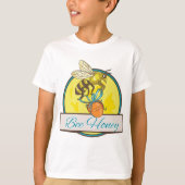 ハニージャール付きビーヴィンテージ養蜂家 Tシャツ (正面)