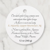 ハニージャー記述スケッチラベル フェイバータグ (裏面)