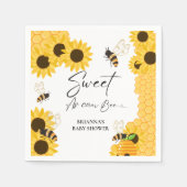 ハニースウィート赤ちゃんシャワーが可能 スタンダードカクテルナプキン (正面)