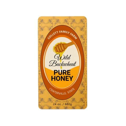 ハニースプーンファミリーファームハニーフードラベル ラベル (正面)