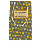 ハニースプーン模様ラベル スモールペーパーバッグ (正面)