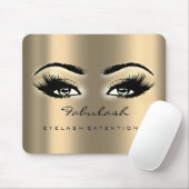 ハニーセピア金ゴールドメイクアップアーティスト美しいまばたき マウスパッド (マウス)