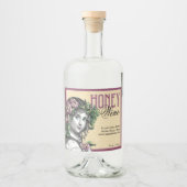 ハニーチャイルドミツバチとバラ リキュールボトルラベル (正面)