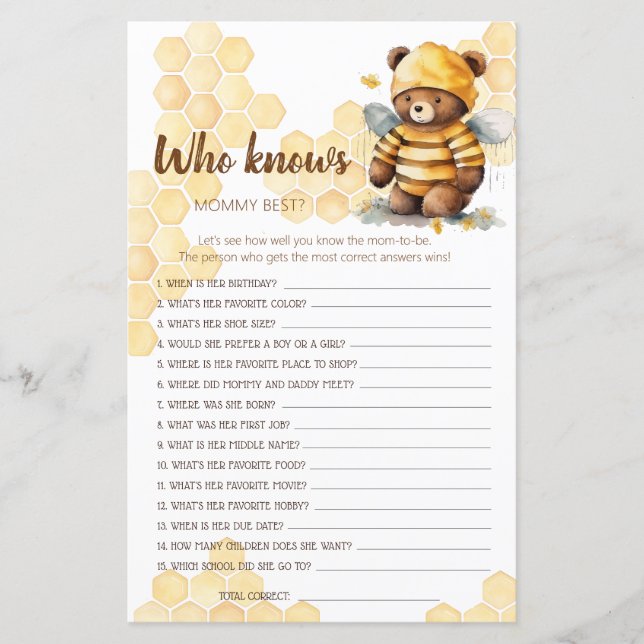 ハニーテディベア誰がママを知っ最高のている？ (正面)