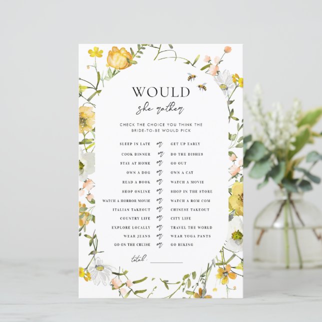 ハニーテーマブライダルシャワーは彼女はむしろゲームだろう (スタンド正面)