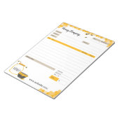 ハニーテーマ注文型枠と請求書メモ帳 ノートパッド (アングル)