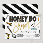 ハニーデュカップルシャワー 招待状 (正面/裏面)