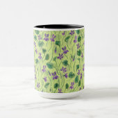 ハニーデューに咲く水彩のスミレ マグカップ (中央)