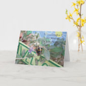 ハニーデーターと夫　パーソナライズされた結婚記念日 カード (黄色い花)