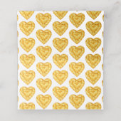 ハニートパーズハートウォーターカラーゲスト座席表 プレイスカード (内部開封)