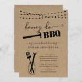 ハニードバーベキューグルームズシャワー招待状 招待状 (正面/裏面)