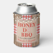 ハニードバーベキュー婚約パーティカップルシャワー 缶クーラー (缶裏面)