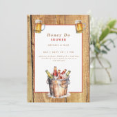 ハニードバーベールバケットカップルズウェディングシャワー 招待状 (スタンド正面)