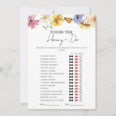 ハニードリストぼほブライダルシャワーゲームカード 招待状 (正面)