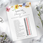 ハニードリストぼほブライダルシャワーゲームカード 招待状