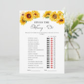ハニードリスト秋フローラブライダルシャワーゲームカード 招待状 (スタンド正面)
