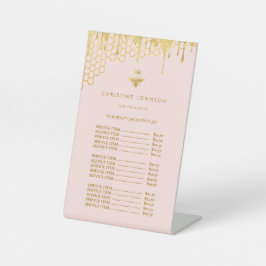 ハニードリップクイーンビー価格表台座サイン 台座サイン