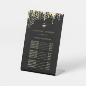 ハニードリップスクイーンビーのロゴの価格表 台座サイン (正面)