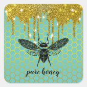 ハニードリップスビーセラーアピアリスト金ゴールドヴィンテージ スクエアシール (正面)