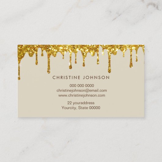 ハニードリップスフェイクグリッタービー名刺 名刺 (裏面)