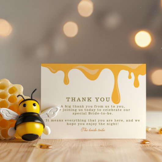 ハニードリップフローラビーブライダルシャワー サンキューカード