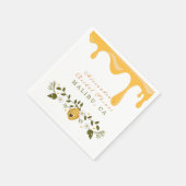 ハニードリップフローラビーブライダルシャワー スタンダードカクテルナプキン (角)