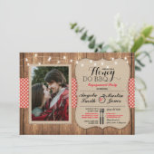 ハニードーBBQ婚約パーティIドフォト招待状 招待状 (スタンド正面)