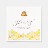 ハニーハウス フローラル ブライダルシャワー スタンダードカクテルナプキン (正面)