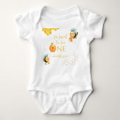 ハニーハッピーバースデー ベビーボディスーツ (正面)
