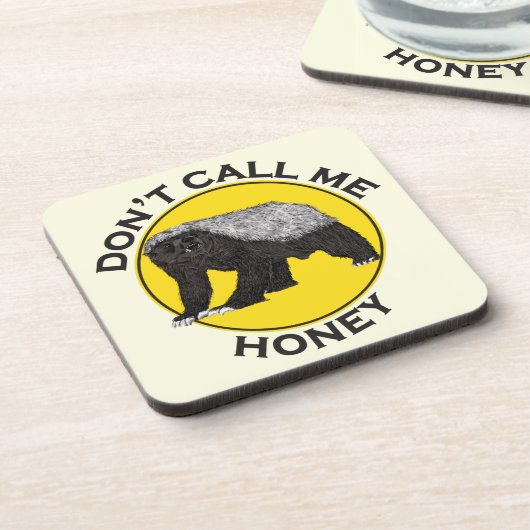 ハニーハニーバッジャーおもしろい引用文と呼ぶな コースター (左側)