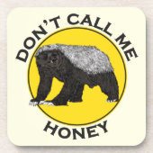 ハニーハニーバッジャーおもしろい引用文と呼ぶな コースター (正面)