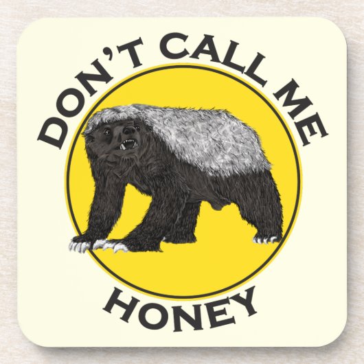 ハニーハニーバッジャーおもしろい引用文と呼ぶな コースター (正面)