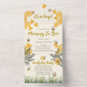 ハニーハニーベイビーシャワー 〜ママになるあなたへ〜 オールインワン招待状 (内側)