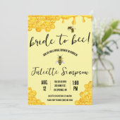 ハニーハニー！　ハチミツちゃん、ハニー、ブライダルシャワー 招待状 (スタンド正面)