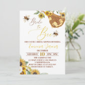 ハニーハントのウェディングシャワー招待状 ハチの巣 招待状 (スタンド正面)