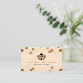 ハニーハーブの蜜蜂が飛ぶ養蜂家 名刺 (スタンド正面)