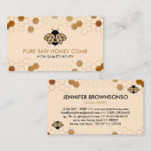 ハニーハーブの蜜蜂が飛ぶ養蜂家 名刺 (正面/裏面)