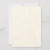 ハニーバジーBohoワイルドフラワーガールズベビーシャワー サンキューカード (裏面)