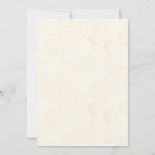 ハニーバジーBohoワイルドフラワーガールズベビーシャワー サンキューカード (裏面)