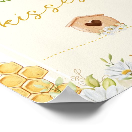 ハニーバズベイビーシャワーのキスを推測する ポスター (角)