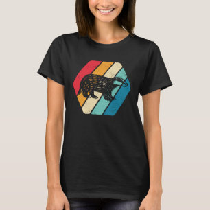 ハニーバッガーアニマルワイルドライフレトロ Tシャツ