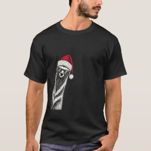 ハニーバッガークリスマスサンタハットパジャマおもしろいクリスマス Tシャツ