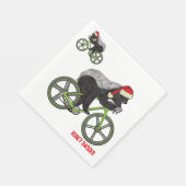 ハニーバッガークリスマスバダス自転車 スタンダードランチョンナプキン (角)