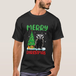 ハニーバッガーツリークリスマスセーター男女の醜いChri Tシャツ