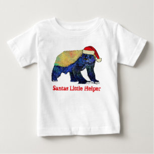 ハニーバッジャーおもしろいフェスティバルアファンキーイロニサンタ引 ベビーTシャツ