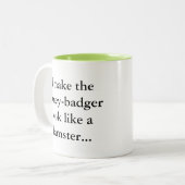 ハニーバッジャーはハムスター | サッシーおもしろいゲーマーユーモア ツートーンマグカップ (正面左)