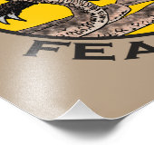 ハニーバッジャーは悪い黄色の怖い動物アートを恐れない フォトプリント (角)