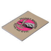 ハニーバッジャーズ怖くない悪のバイブル引用文ピンク ノートブック (左側)