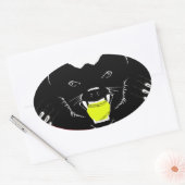 ハニーバッジャーソフトボール 楕円形シール (封筒)