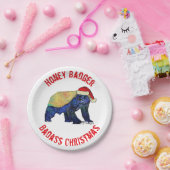 ハニーバッジャーバドスクリスマススローガン ペーパープレート (パーティー)